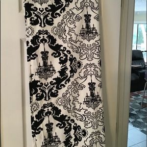 Chandelier print drapery panels